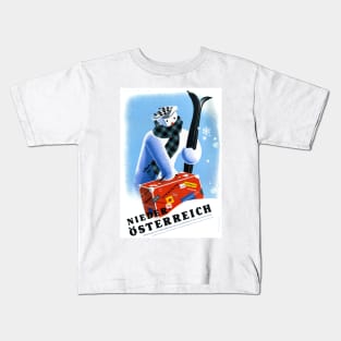 Vintage Travel Poster Austria Niederösterreich Kids T-Shirt